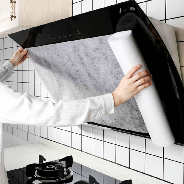 Kitchen Ventilator Oil Filter Paper Non-woven Absorbing Paper Cooker Hood  Filter Extractor Fan Protection Cotton Filters Grease Filters Paper Range  Hood Filter Kitchen Accessories DOU